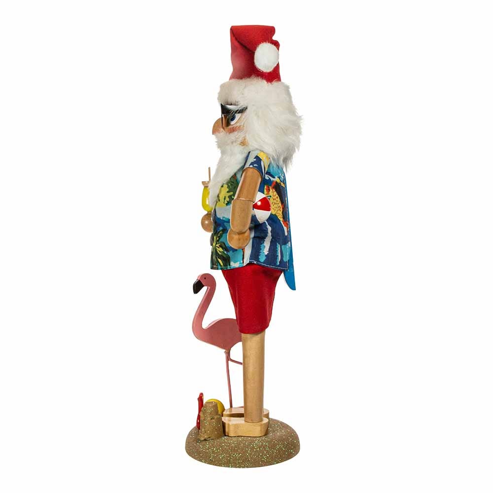 Kurt Adler 15.5-Inch Wooden Beach Santa Nutcracker